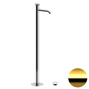 Remer Element Смеситель для раковины напольный, д/к, излив 18 см, цвет: oro lucido ET18DO