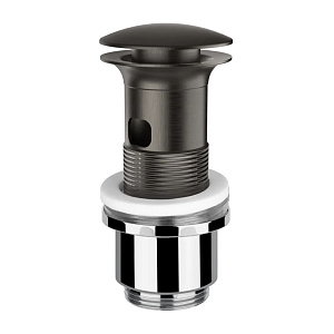 Gessi Донный клапан Stop&Go для раковины с переливом, цвет: black metal brushed PVD 01422#707