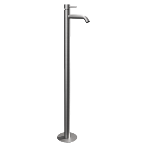 Remer X Style Смеситель для раковины напольный, д/к, излив 18 см, цвет: visual inox X18XV
