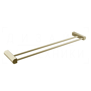 Gessi Rilievo Полотенцедержатель двойной 62,8 см, подвесной, цвет: brushed brass PVD 59405#727