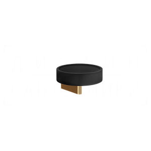 Gessi Origini Мыльница с керамической чашей Neolite, подвесная, цвет: black/warm bronze brushed PVD 66402#726