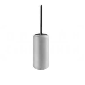 Gessi Goccia Ершик для унитаза напольный, колба Gres, цвет: white/black metal brushed PVD 38043#707
