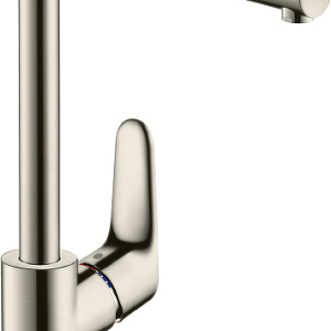 Hansgrohe Focus M44 Смеситель для кухонной мойки 280 с поворотным, цвет: нержавеющая сталь 31817800