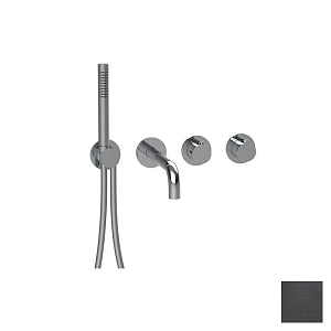 Almar Modular Round Термостат для ванны с изливомидушем, внешняя, цвет: brushed absolute black E180135.AB