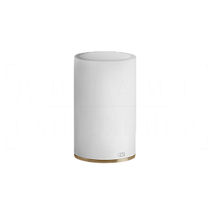 Gessi 316 Стакан настольный, керамический Neolite, цвет: white/warm bronze brushed PVD 54731#726