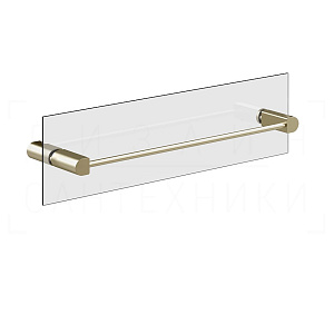 Gessi Rilievo Полотенцедержатель для крепления на стекло 47,8 см, цвет: brushed brass PVD 59564#727