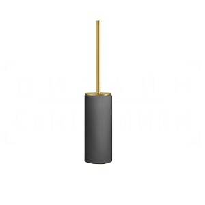 Gessi Ingranaggio Ершик для унитаза напольный, колба Neolite, цвет: black/gold brushed 63744#716
