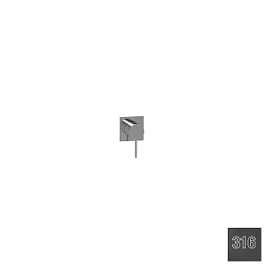Almar Modular Square Смеситель для душа, внешняя часть на 1 потр, цвет: 316 brushed absolute black E180190.AB316