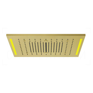 Gessi Colour Потолочный душ 50,5 см, встраиваемый, 3 вида струи, хромотерапия, цвет: gold brushed 57977#716