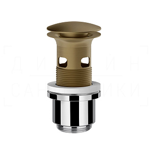 Gessi Донный клапан с пероливом “Stop&Go”, цвет: deep bronze brushed PVD 01422#791
