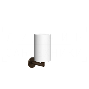 Gessi Ventaglio Стакан подвесной, керамический Neolite, цвет: white/dark bronze 63607#845