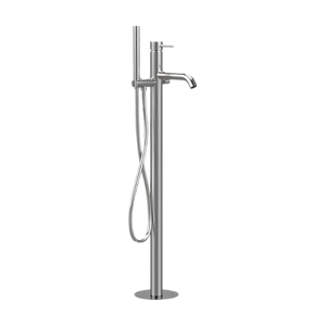 Remer X Style Смеситель для ванны напольный, излив 18 см, со скрытой частью, цвет: inox spazzolato SSX08