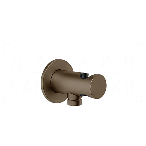 Gessi Anello Шланговое подключение с держателем для душа, цвет: coffee bronze brushed PVD 63461#761