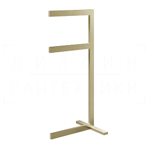 Gessi Inverso/Rettangolo Стойка напольная с двойным полотенцедержателем, цвет: brushed brass PVD 20939#727