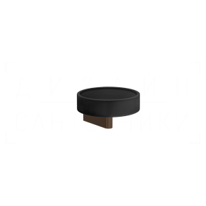 Gessi Origini Мыльница с керамической чашей Neolite, подвесная, цвет: black/dark bronze 66402#845