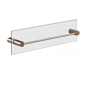 Gessi Rilievo Полотенцедержатель для крепления на стекло 47,8 см, цвет: copper brushed PVD 59564#708