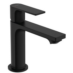 Hansgrohe Rebris E Смеситель для раковины однорычажный, с донным клапаном, цвет: матовый черный 72557670