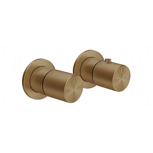 Gessi Habito Термостат для душа встраив., на 2 потреб., внешняя часть, цвет: deep bronze brushed PVD 70034#791
