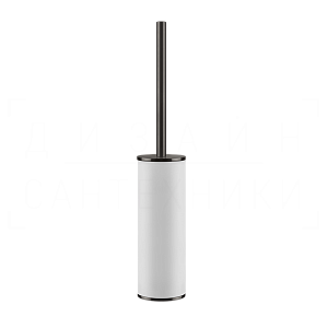 Gessi Inciso Ершик для унитаза напольный, колба Neolite, цвет: white/black metal brushed PVD 58543#707