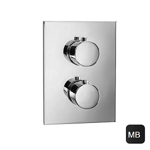 Almar Core Square Термостат для душа, внешняя часть на 3 потребителя, цвет: matt black E176883.MB