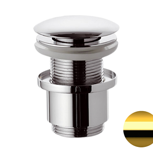 Remer Донный клапан click-clack без перелива, цвет: oro lucido 904CC2114DO