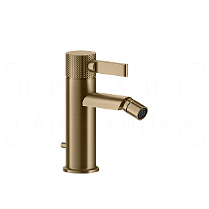Gessi Inciso Смеситель для биде с донным клапаном, излив 10,8 см, цвет: warm bronze brushed PVD 58007#726