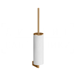 Gessi Origini Ершик для унитаза подвесной, с кермической колбой Neolite, цвет: white/warm bronze PVD 66419#735