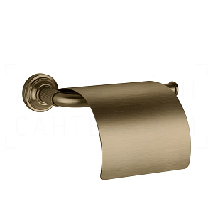 Gessi Venti20 Держатель туалетной бумаги с крышкой, подвесной, цвет: deep bronze brushed PVD 65449#791