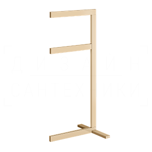 Gessi Inverso/Rettangolo Стойка напольная с двойным полотенцедержателем, цвет: warm bronze PVD 20939#735