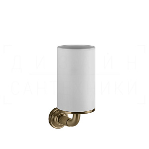 Gessi Venti20 Стакан подвесной, керамический Neolite, цвет: white/deep bronze brushed PVD 65407#791
