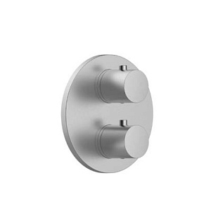 Almar Core Round Термостат для душа, внешняя часть на 2 потребителя, цвет: brushed stainless steel E176832.316