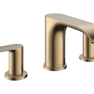 Hansgrohe Vivenis Смеситель для раковины на 3 отв, с д/к, излив 15 см, цвет: шлифованная бронза 75033140