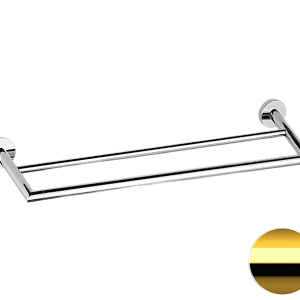 Remer Guest Полотенцедержатель двойной 64 см, подвесной, латунь, цвет: oro lucido GS33DO