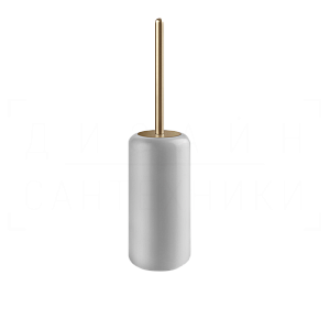 Gessi Goccia Ершик для унитаза напольный, колба Gres, цвет: white/warm bronze brushed PVD 38043#726