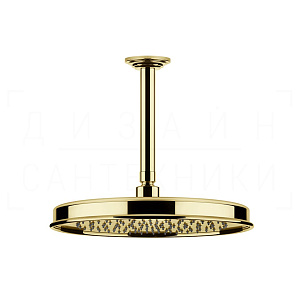 Gessi Venti20 Верхний душ d32,8 см, потолочный кронштейн, 1 вид струи, цвет: gold PVD 65153#246