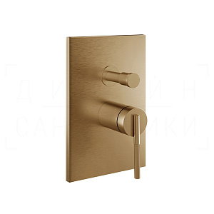 Gessi Ingranaggio Смеситель для душа встраив., на 2 потреб., внешняя часть, цвет: warm bronze PVD 63577#726