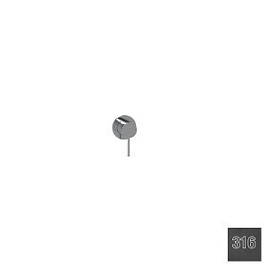 Almar Modular Round Смеситель для душа, внешняя часть на 1 потреб., цвет: 316 brushed absolute black E180140.AB316