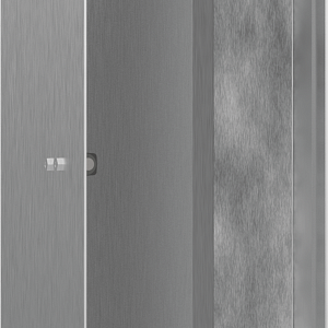 Hansgrohe XtraStoris Rock Полка в нишу встраиваемая 30х14х30h см, с дверью, цвет: нержавеющая сталь 56088800