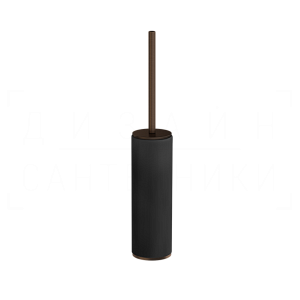 Gessi Inciso Ершик для унитаза напольный, с кермической колбой Neolite, цвет: black/dark bronze 58544#845