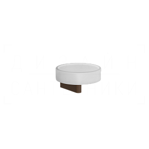 Gessi Origini Мыльница с керамической чашей Neolite, подвесная, цвет: white/dark bronze 66401#845