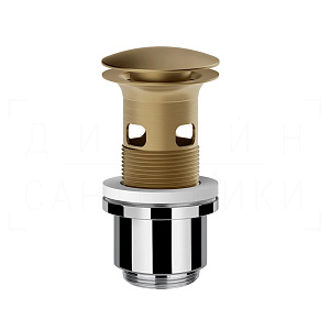 Gessi Донный клапан с переливом “Stop&Go”, цвет: warm bronze brushed PVD 01422#726