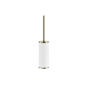 Gessi Inciso Ершик для унитаза напольный, с кермической колбой Neolite, цвет: white/nickel PVD 58543#720