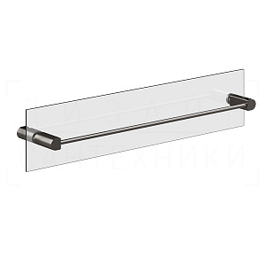 Gessi Rilievo Полотенцедержатель для крепления на стекло 62,8 см, цвет: black metal brushed PVD 59566#707