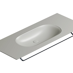 Catalano Sfera Раковина подвесная 125x50 см, без перелива, покрытие Cataglaze, цвет: цемент матовый 0521260023