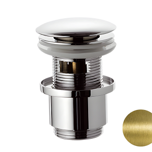 Remer Донный клапан click-clack с переливом, цвет: vecchio ottone 905CC2114VO
