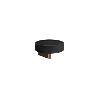 Gessi Origini Мыльница с чашей Neolite, подвесная, цвет: black/coffee bronze brushed PVD 66402#761