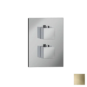 Almar Core Square Термостат для душа, внешняя часть на 2 потребителя, цвет: PVD polished gold E176822.GO
