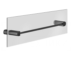 Gessi Rilievo Полотенцедержатель для крепления на стекло 62,8 см, цвет: black metal PVD 59566#706