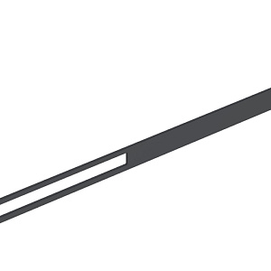 Boheme Q Полотенцедержатель 60 см, подвесной, цвет: chrome/black 10942-CR-B