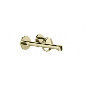 Gessi Anello Смеситель для раковины встраиваемый, внешняя часть, излив 17,5-20,5 см, цвет: brass PVD 63383#710